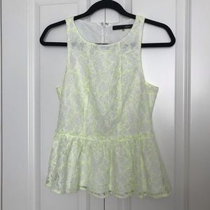 Sugarlips Lace Peplum Sleeveless top